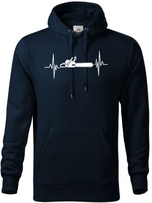 EKG, dřevorubec, bílý tisk