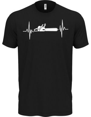 EKG, dřevorubec, bílý tisk