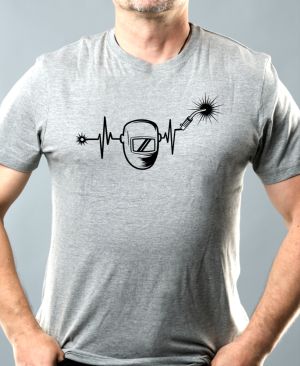 EKG, svářeč, černý tisk