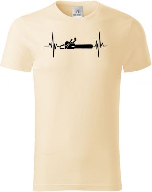 EKG, dřevorubec, černý tisk