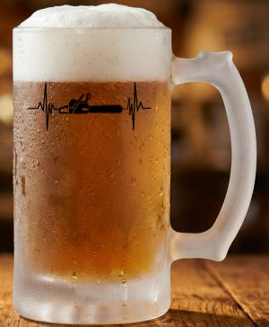 EKG, dřevorubec, černý tisk