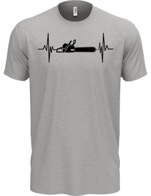 EKG, dřevorubec, černý tisk