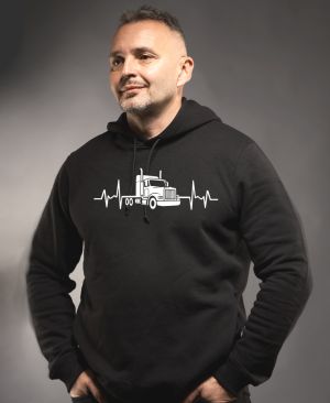 EKG, kamion, bílý tisk