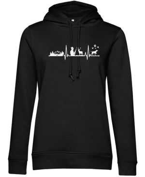 EKG, myslivec, bílý tisk