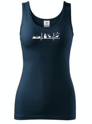 EKG, myslivec, bílý tisk