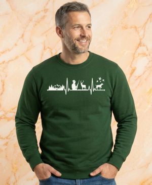 EKG, myslivec, bílý tisk