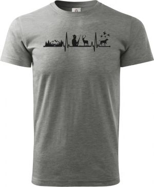 EKG, myslivec, černý tisk