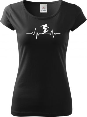 EKG, rytmus lyžaře, bílý tisk