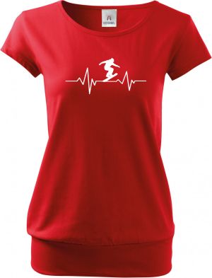EKG, rytmus lyžaře, bílý tisk