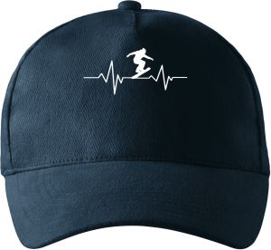 EKG, rytmus lyžaře, bílý tisk