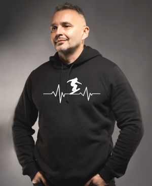 EKG, rytmus lyžaře, bílý tisk