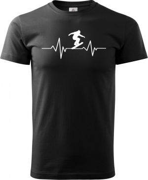EKG, rytmus lyžaře, bílý tisk