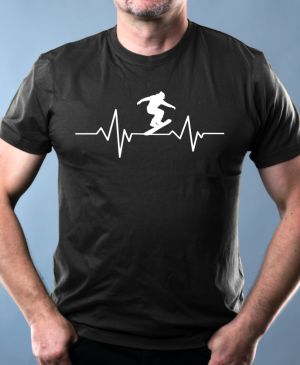 EKG, rytmus lyžaře, bílý tisk
