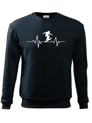 EKG, rytmus lyžaře, bílý tisk