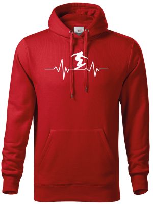 EKG, rytmus lyžaře, bílý tisk