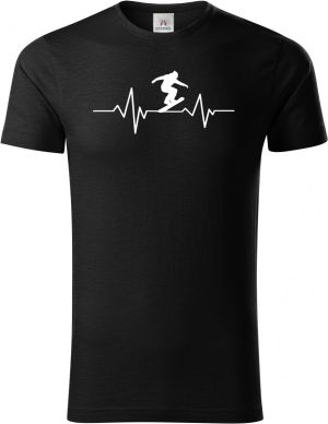 EKG, rytmus lyžaře, bílý tisk