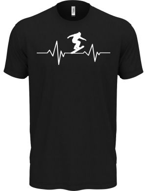 EKG, rytmus lyžaře, bílý tisk