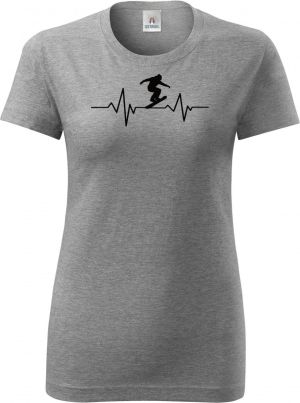 EKG, rytmus lyžaře, černý tisk