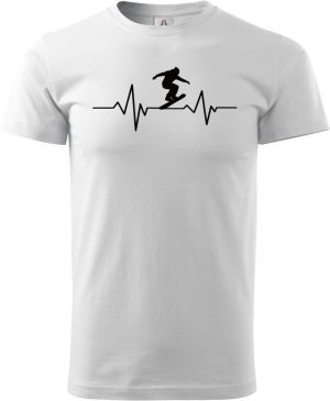 EKG, rytmus lyžaře, černý tisk