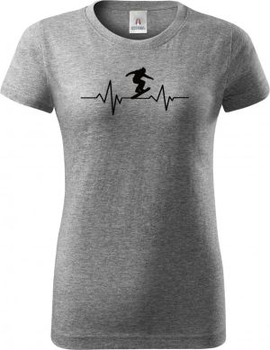 EKG, rytmus lyžaře, černý tisk