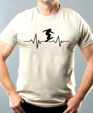EKG, rytmus lyžaře, černý tisk