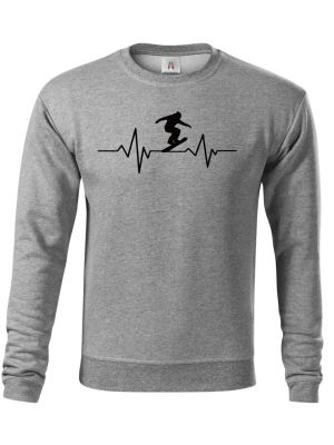 EKG, rytmus lyžaře, černý tisk