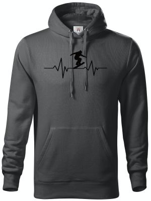 EKG, rytmus lyžaře, černý tisk