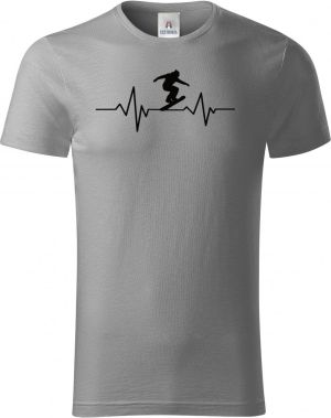 EKG, rytmus lyžaře, černý tisk