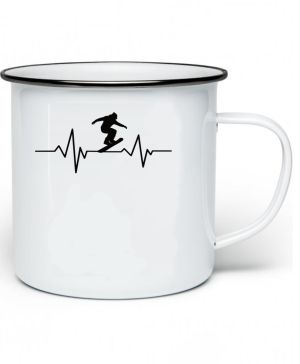 EKG, rytmus lyžaře, černý tisk