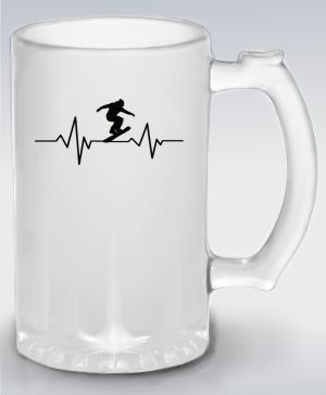 EKG, rytmus lyžaře, černý tisk