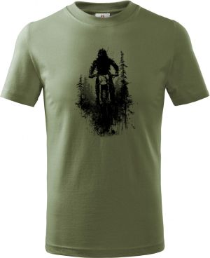 Enduro, les, černý tisk