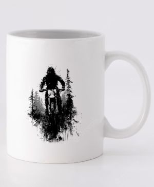 Enduro, les, černý tisk