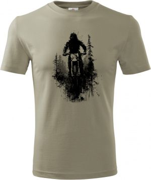 Enduro, les, černý tisk