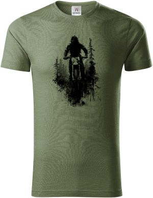 Enduro, les, černý tisk