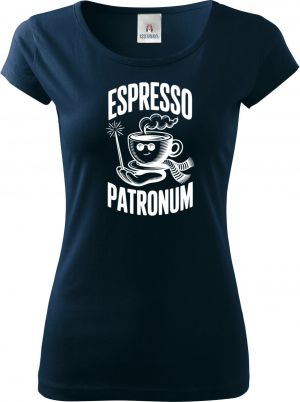 Espresso patronum. bílý potisk