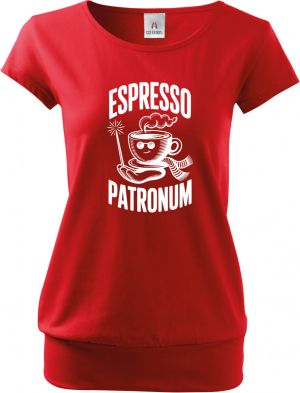 Espresso patronum. bílý potisk