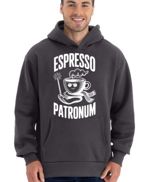 Espresso patronum. bílý potisk