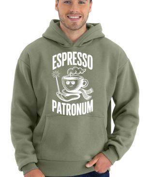 Espresso patronum. bílý potisk