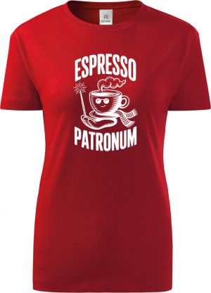 Espresso patronum. bílý potisk