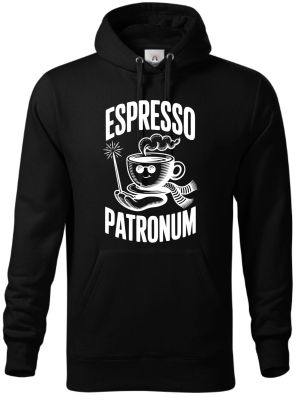 Espresso patronum. bílý potisk