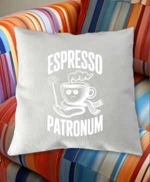 Espresso patronum. bílý potisk