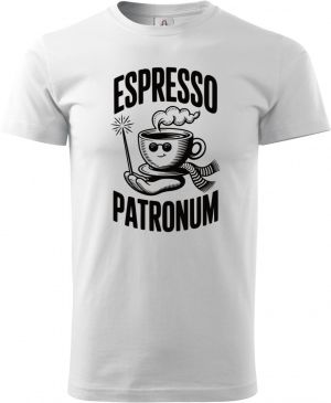 Espresso patronum, černý tisk