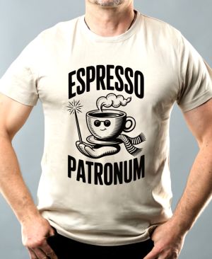 Espresso patronum, černý tisk