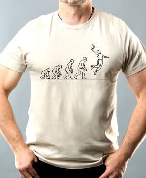 Evoluce basketbalista, černý tisk