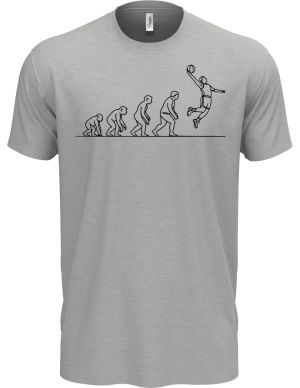 Evoluce basketbalista, černý tisk