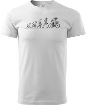 Evoluce cyklista, černý tisk