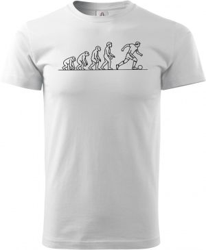 Evoluce fotbalista, černý tisk