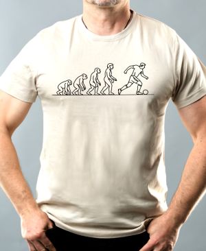 Evoluce fotbalista, černý tisk