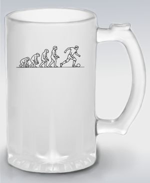 Evoluce fotbalista, černý tisk
