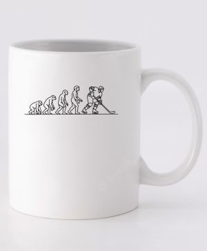 Evoluce hokejista, černý tisk